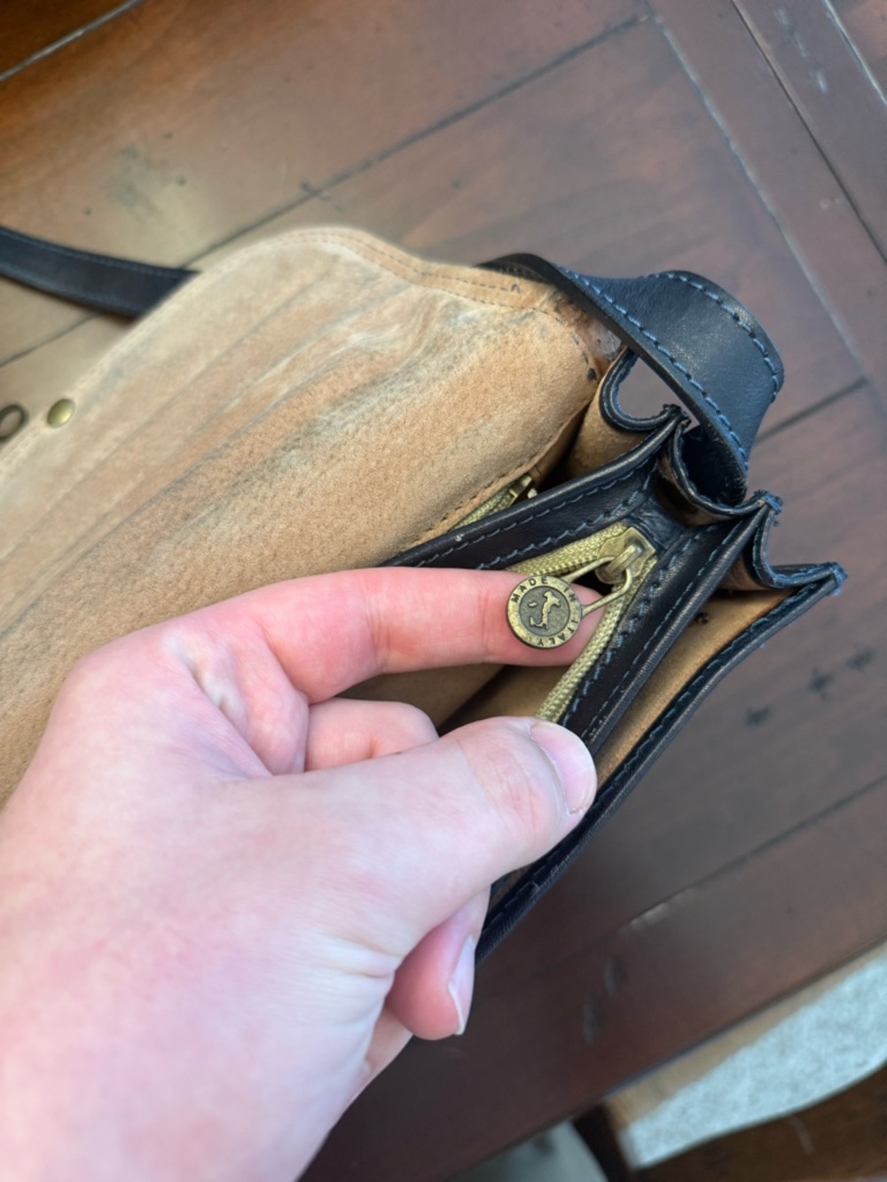 Vera Pelle genuine leather crossbody made in Italy - Picture 11 of 16